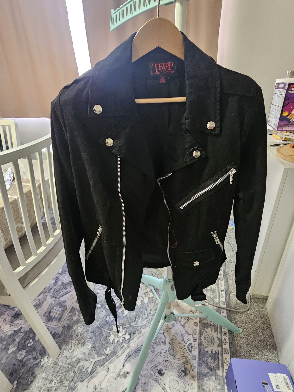Tripp nyc Black Moto Jacket for Women